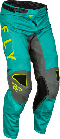 FLY RACING Kinetic Mesh Kore Pants Hi Vis/Teal/Grey - Size 28
