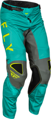 FLY RACING Kinetic Mesh Kore Pants Hi Vis/Teal/Grey - Size 28