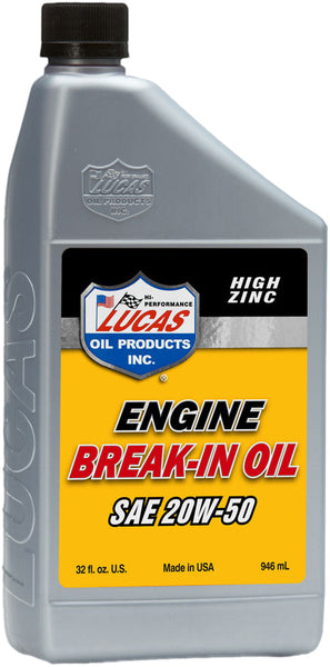 LUCAS 20w50 Breakin Qt Motor Oil - Part Number 10635