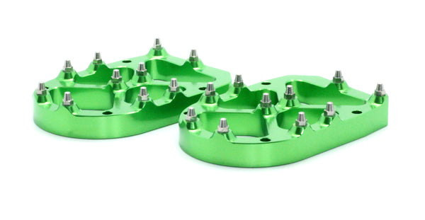 Pro Series Foot Peg Risers Green 13mm