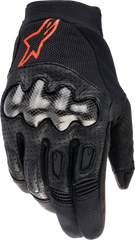 Alpinestars Megawatt Gloves Black/Red Fluo MD - Part Number 3565023-1030-MD