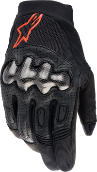 Alpinestars Megawatt Gloves Black/Red Fluo 2x - Part Number 3565023-1030-XXL