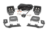 Rough Country | LED Ditch Light Kit | 2in Black Pair | Amber DRL | Chevy/GMC 1500 (14-18 & Classic) | 71055
