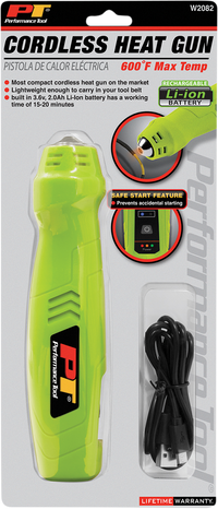 PERFORMANCE TOOL Cordless Heat Gun W2082 - Lightweight & Rechargeable