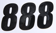 D-COR Number 8 Black 4" - Part Number 45-24-8 (3 Pack)