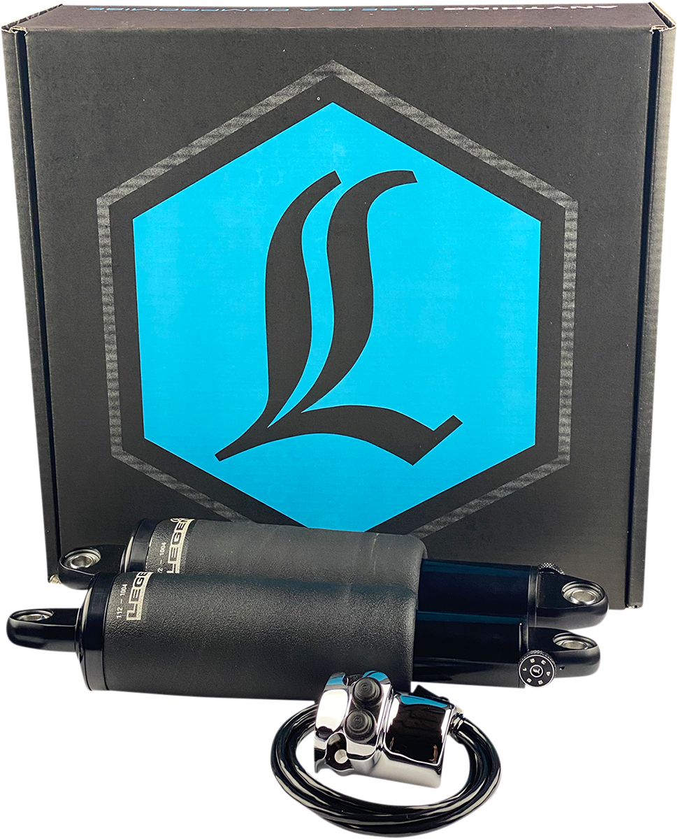 Legend Suspension AIR-A FL Adjustable Air Suspension System for FLTRX with Chrome Handlebar Control - Model 13110158