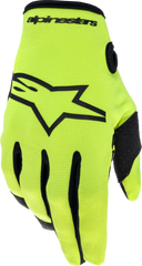 Alpinestars Radar Gloves Yellow Fluo/Black - Part Number 3561823-551-S