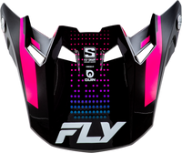 FLY RACING Formula S Carbn Protocol Visor - Black Carbon/Blue/Pink
