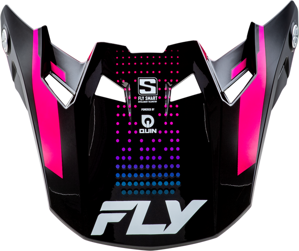 FLY RACING Formula S Carbn Protocol Visor - Black Carbon/Blue/Pink