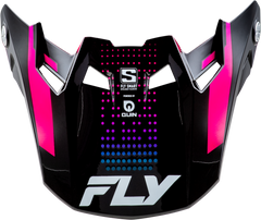 FLY RACING Formula S Carbn Protocol Visor - Black Carbon/Blue/Pink