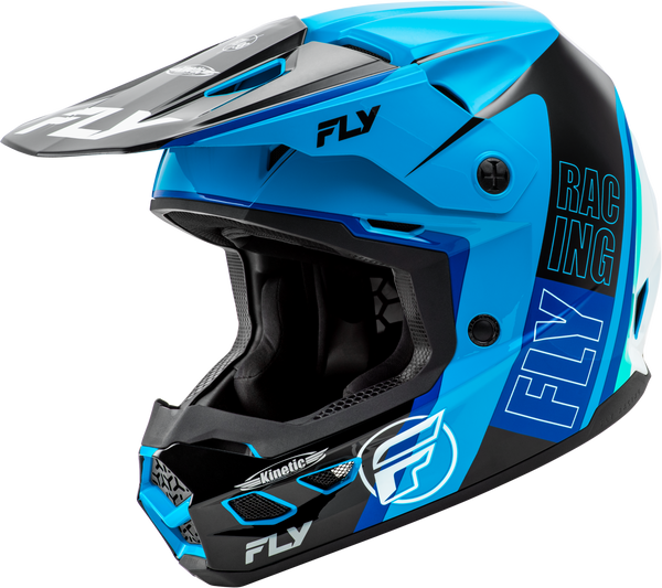 FLY RACING Kinetic Rally Helmet Blue/Black/White Large - A0030570LG