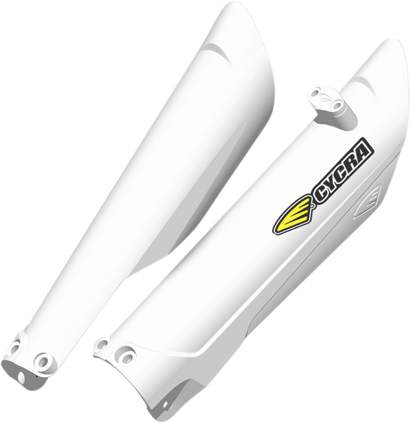 CYCRA Fork Guards - White 1CYC-6908-42 for Enhanced Protection