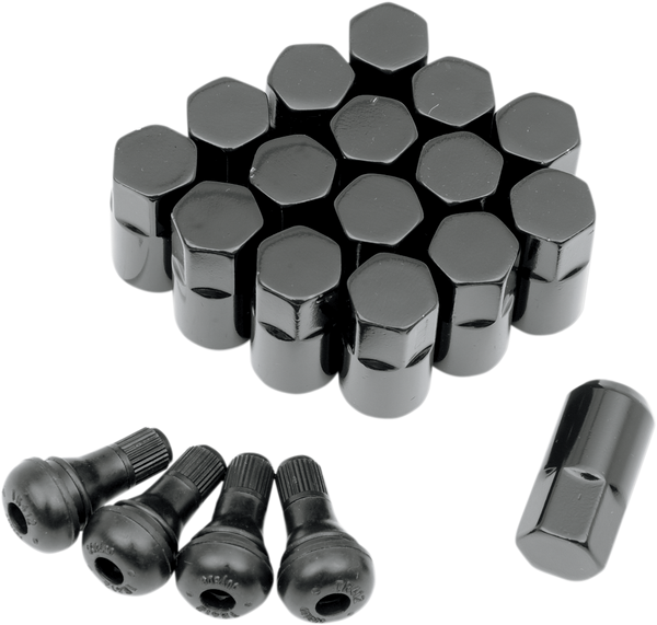 MOOSE UTILITY Lug Nut - 12 mm x 1.50 - Black - Tapered - 16 Pack SP300MO207B