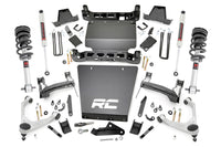 Rough Country | 7 Inch Stamped Steel LCA Lift Kit | Forged UCA | Bracket | M1 Struts/M1 | Chevy/GMC 1500 (16-18) | 11640