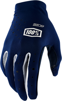 100% Sling MX Gloves Navy XL - Lightweight Breathable Motocross Gloves with Tech-Thread Connectivity