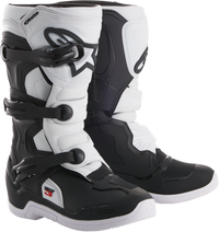Alpinestars Tech 3S Boots - Black/White for Junior Riders, US Size 6 - Part Number 2014018-12-6