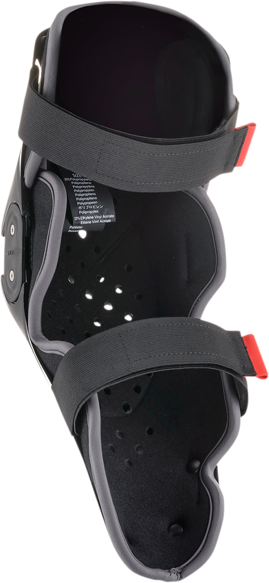 Alpinestars SX-1 v2 Knee Guards - Black/Red, Large/X-Large, Part Number 6506321-13L/XL
