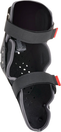 Alpinestars SX-1 v2 Knee Guards - Black/Red, Size S/M (Part Number 6506321-13-S/M)