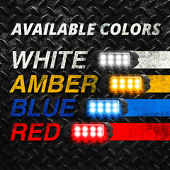 XK GLOW XK052001-4RB Strobe Pod Lights - Traffic Red/Blue - 4 Pack