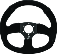 DragonFire Racing Steering Wheels - D-shaped- Suede- Iron Series- 0in offset