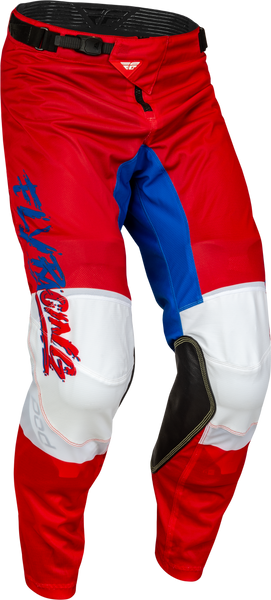 FLY RACING Youth Kinetic Mesh Khaos Pants Red/White/Blue Size 22