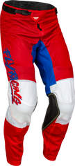 FLY RACING Youth Kinetic Mesh Khaos Pants Red/White/Blue Size 22