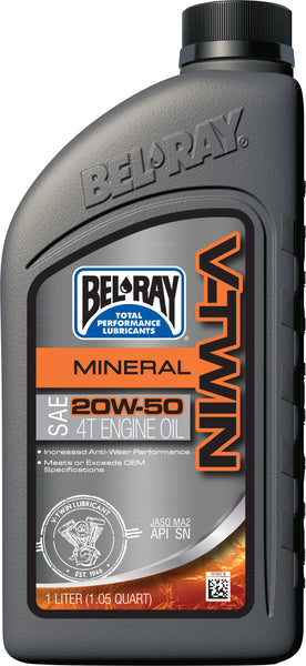 BEL-RAY V Twin Mineral Engine Oil 20W-50 - 1L