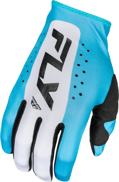 FLY RACING Lite Gloves Blue/White/Black Small - Ultra-Lightweight Race Gloves