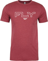 FLY RACING Fly Edge Tee Cardinal Small - Premium Comfort & Style