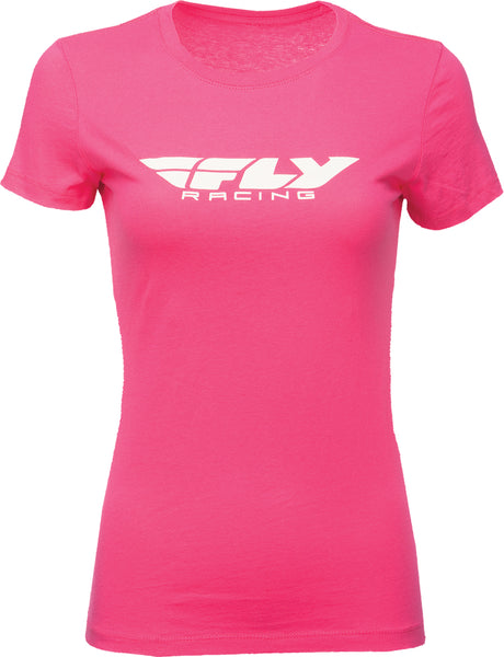 FLY RACING Women's Fly Corporate Tee Raspberry - Part Number 356-0378L