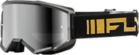 FLY RACING Youth Zone Goggle Black/Gold with Silver Mirror/Smoke Lens - Part Number 37-51520Y