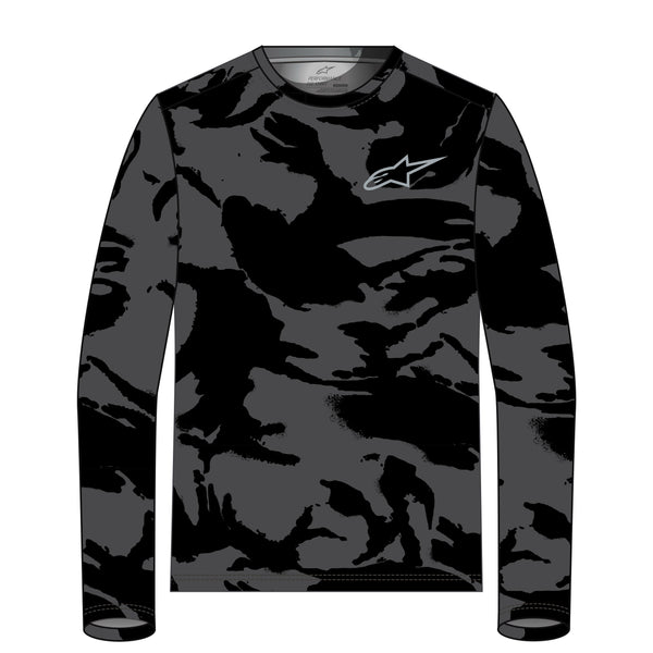 Alpinestars Camo Performance Long Sleeve Tee Black/Camo - Part No. 1214-71010-160-L