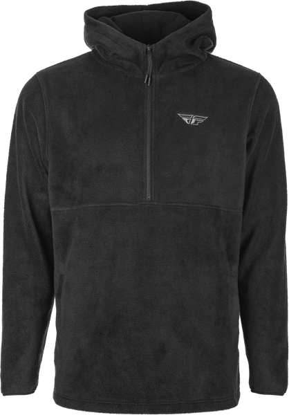 FLY RACING Half Zip Pullover Hoodie - Black, Part No. 354-0020S