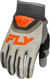 FLY RACING F 16 Gloves Grey/Orange Lg - High-Performance Riding Gloves