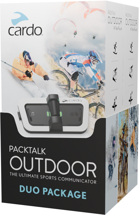 CARDO Packtalk Outdoor Duo White SP000110 - Wireless Hands-Free Intercom System