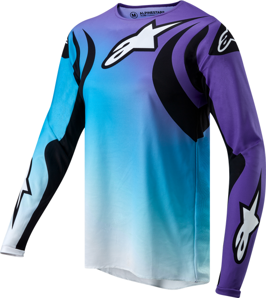 ALPINESTARS Stella Fluid Jersey White/Turquoise XS - Women's Motorcycle Jersey