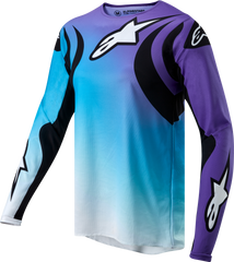 ALPINESTARS Stella Fluid Jersey White/Turquoise XS - Women's Motorcycle Jersey