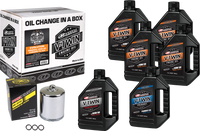 Maxima 90-069016PC V Twin Oil Change Kit with Chrome Filter