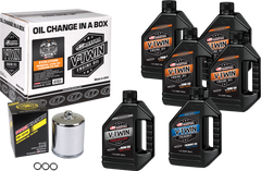 Maxima 90-069016PC V Twin Oil Change Kit with Chrome Filter