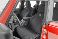 Rough Country | Seat Covers | Bucket Seats |W/Fold Down RR Armrest |FR & RR | 4DR | Ford Bronco (21-26) | 91059