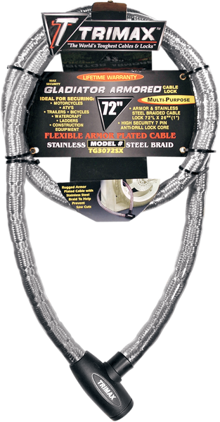 TRIMAX Braided Cable Lock - 72" TG3072SX