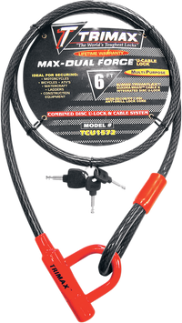 TRIMAX TCU1572 U-Lock and Cable Lock - 72 Inch