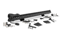 Rough Country | LED Light Kit | Hood Mount | 30" Black Single Row | Jeep Gladiator JT/Wrangler JL (18-26) | 70054