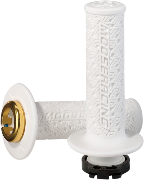 MOOSE RACING Lock-On Grips - White/Gold B36MRW-D