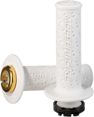 MOOSE RACING Lock-On Grips - White/Gold B36MRW-D