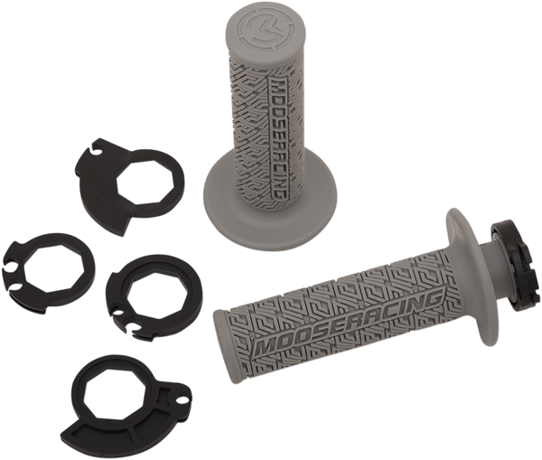 MOOSE RACING Lock-On Grips - Gray/Silver B36MRG-S