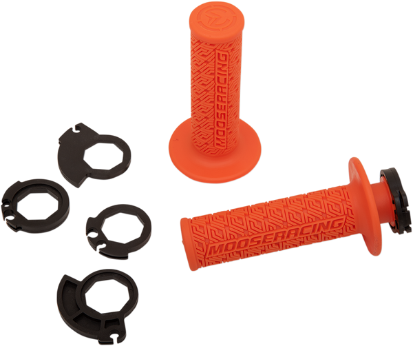 MOOSE RACING Lock-On Grips - Orange/Black B36MRO-B