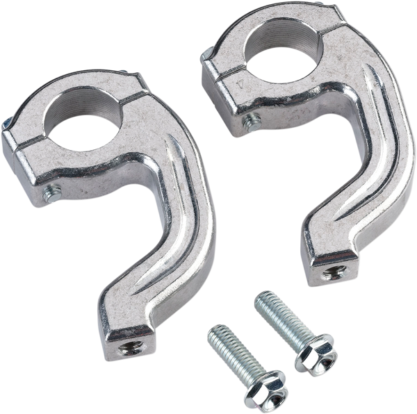 MOOSE RACING Handguard Clamp - Contour - Pro Taper - Silver 50-214S