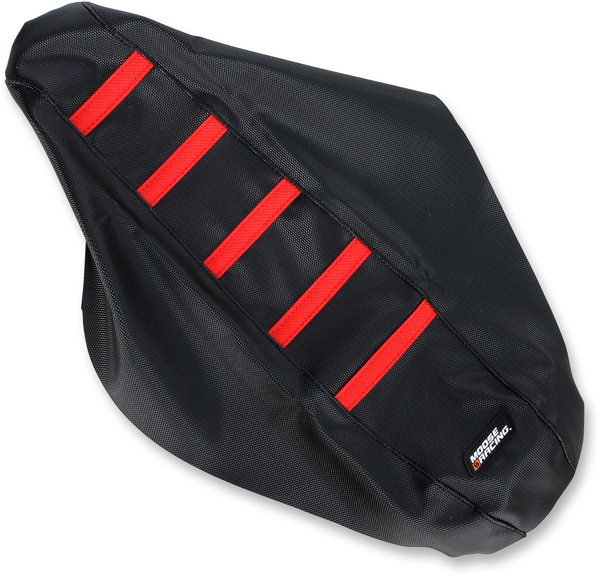 MOOSE RACING Ribbed Seat Cover - Black with Red Ribs - Part CRF15007-331RT for Honda CRF150