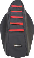 MOOSE RACING Ribbed Seat Cover - Black Cover/Red Ribs for Honda CRF450 - Part CRF45013-331RT